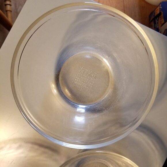 Vintage Pyrex clear nesting bowls clear set of 3 - Picture 5 of 11